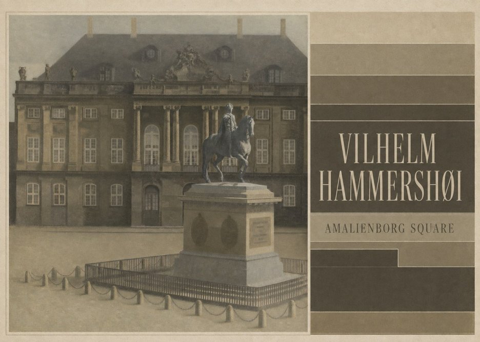 Vilhelm Hammershøi Amalienborg Square II No4 - Poszter