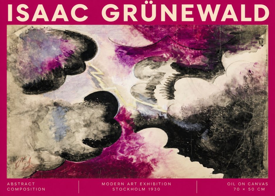 Isaac Grünewald Abstract Composition No2 - Poszter