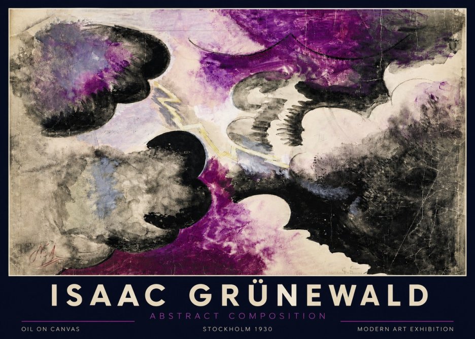 Isaac Grünewald Abstract Composition No3 - Poszter