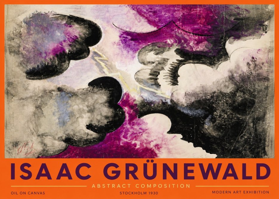 Isaac Grünewald Abstract Composition No4 - Poszter