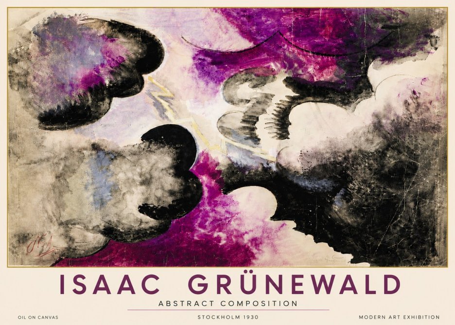 Isaac Grünewald Abstract Composition No6 - Poszter