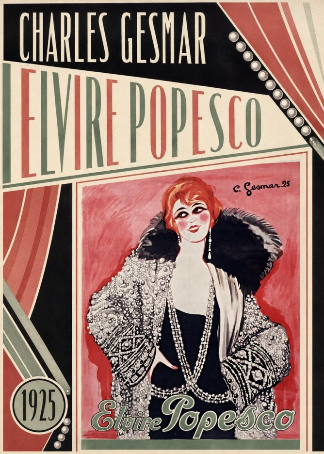 Charles Gesmar Elvire Popesco II No4 - Poszter