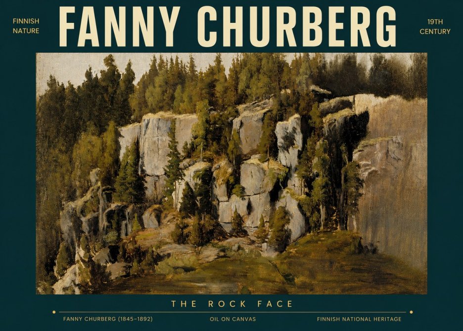 Fanny Churberg The Rock Face No3 - Poszter