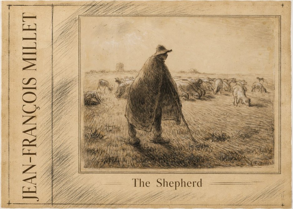 Jean-François Millet The Shepherd No2 - Poszter