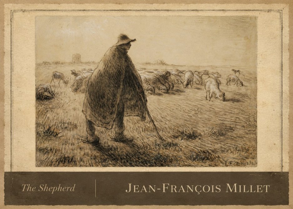 Jean-François Millet The Shepherd No3 - Poszter