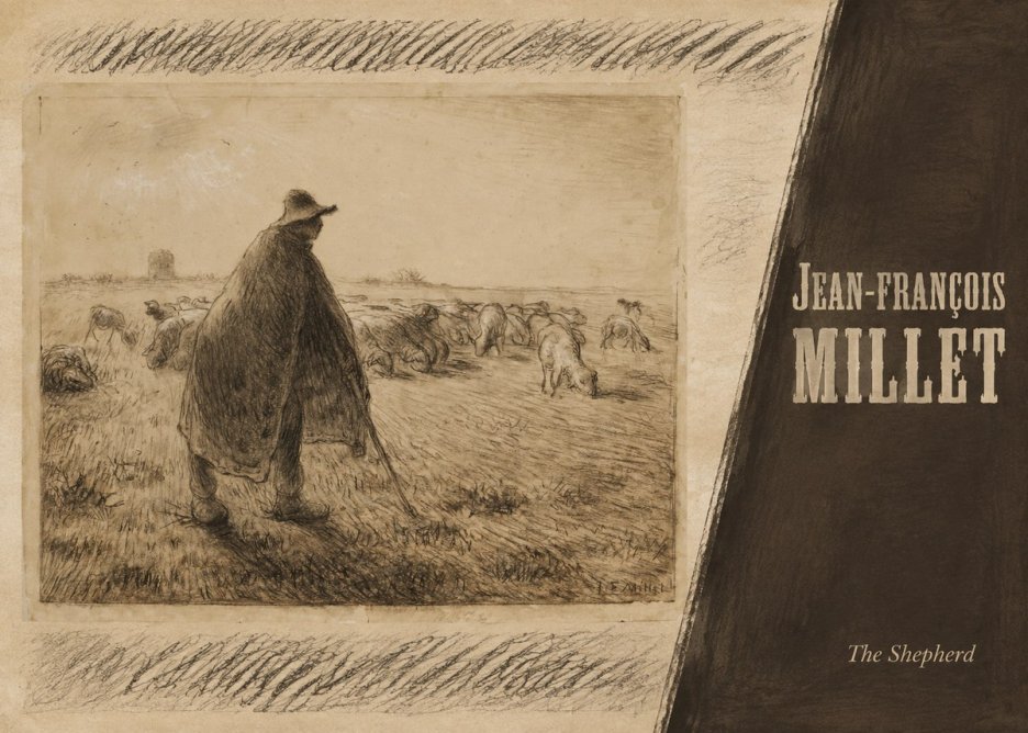 Jean-François Millet The Shepherd No5 - Poszter