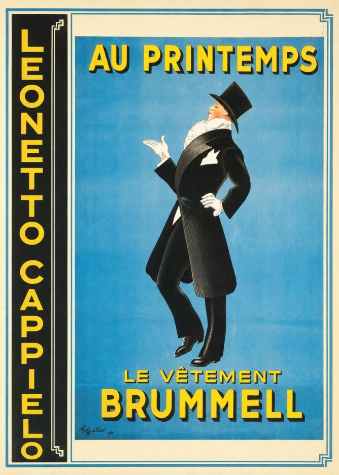 Leonetto Cappiello Au Printemps Le Vêtement Brummell No4 - Poszter
