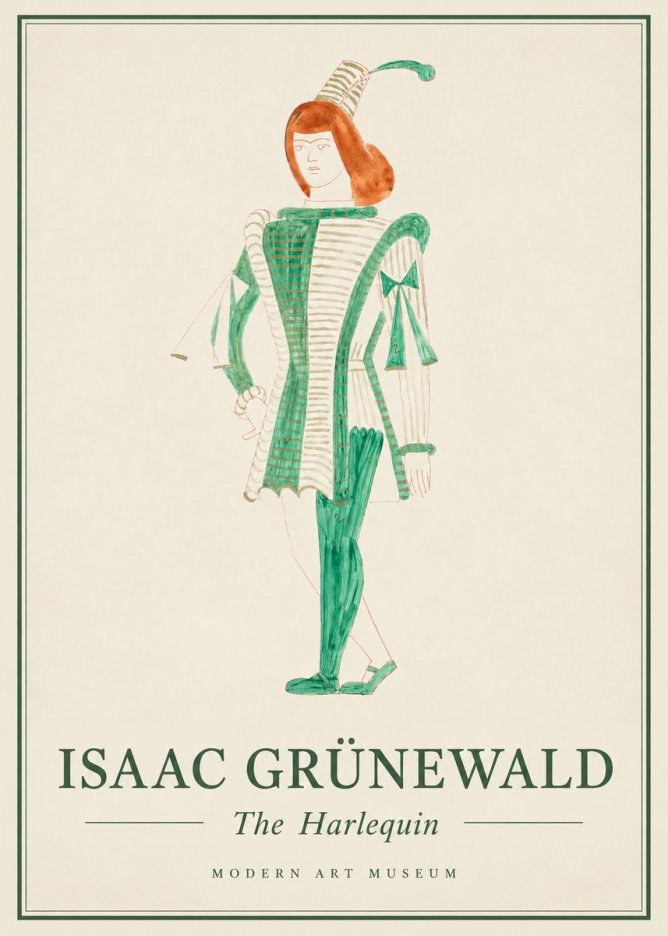 Isaac Grünewald The Harlequin No1 - Poszter
