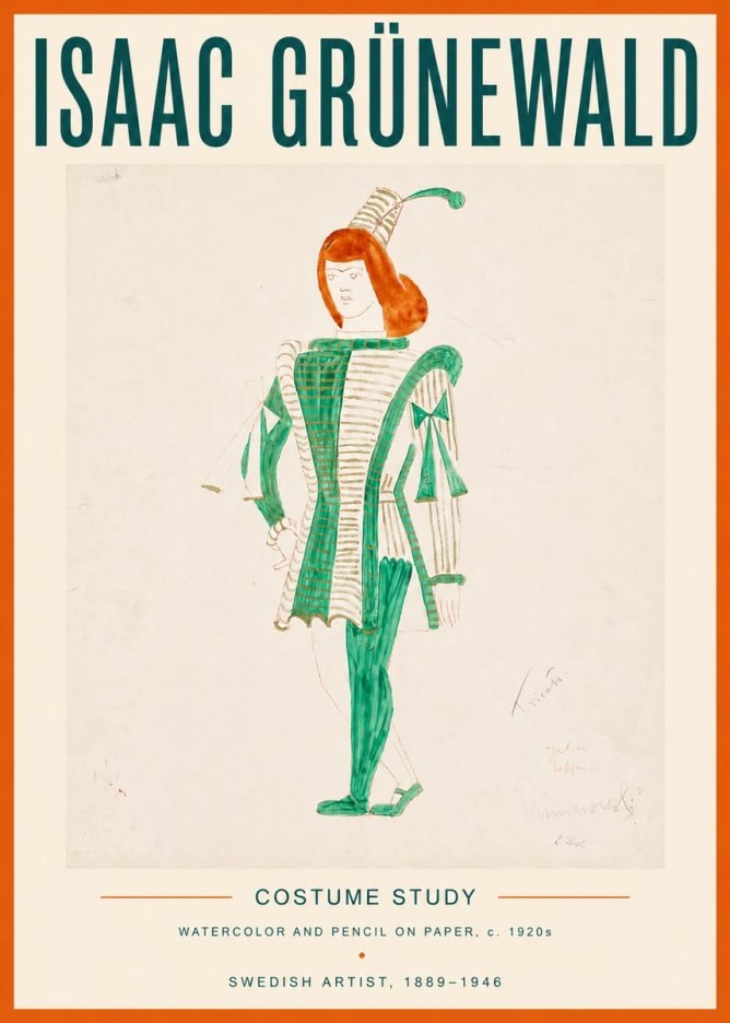 Isaac Grünewald The Harlequin No6 - Poszter