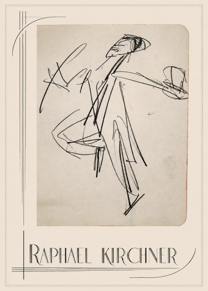 Raphael Kirchner Dynamic Dancer Sketch No1 - Poszter