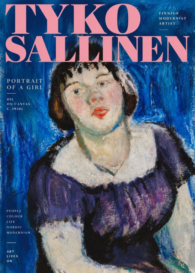 Tyko Sallinen Portrait of a Girl II No2 - Poszter