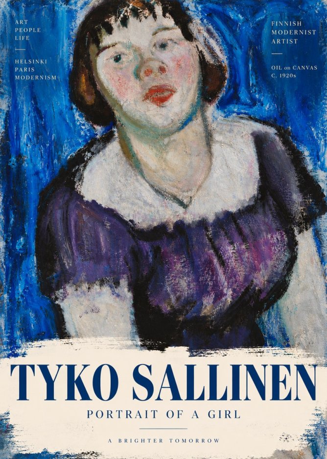 Tyko Sallinen Portrait of a Girl II No6 - Poszter