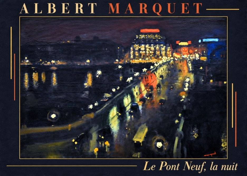 Albert Marquet Le Pont Neuf, La Nuit No1 - Poszter