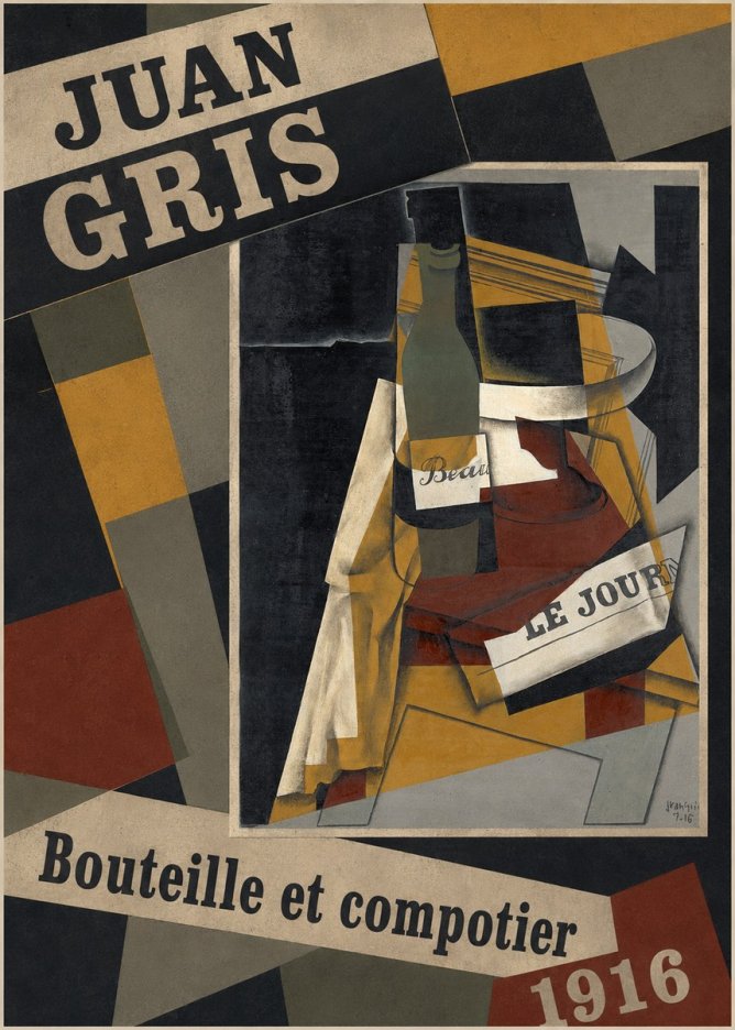 Juan Gris Bouteille Et Compotier No4 - Poszter