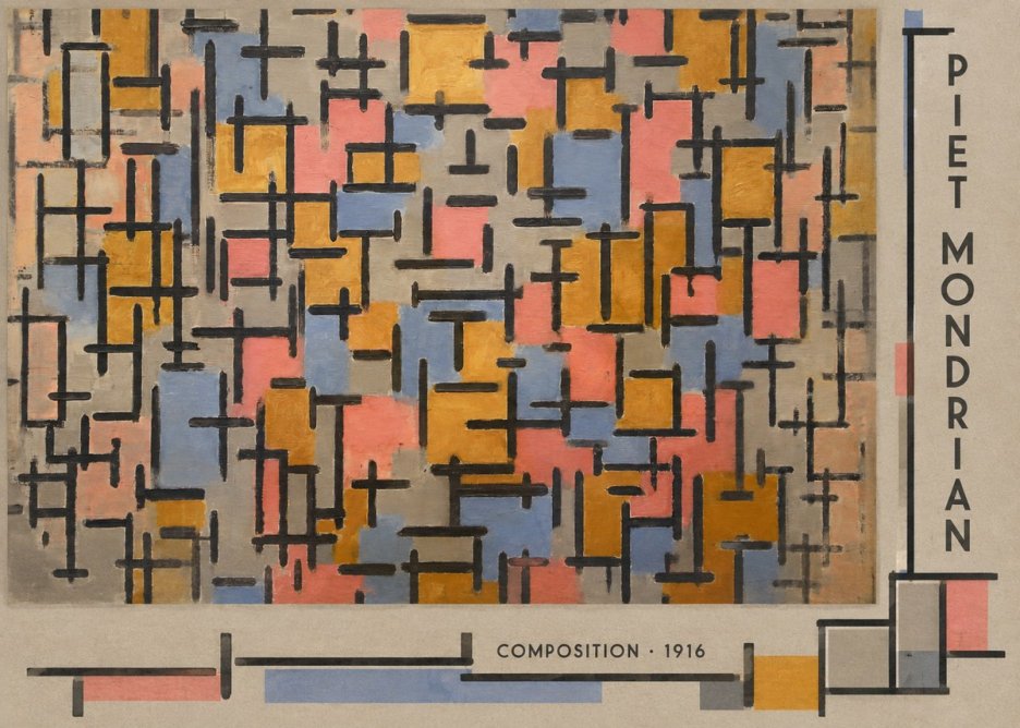Piet Mondrian Composition No2 - Poszter