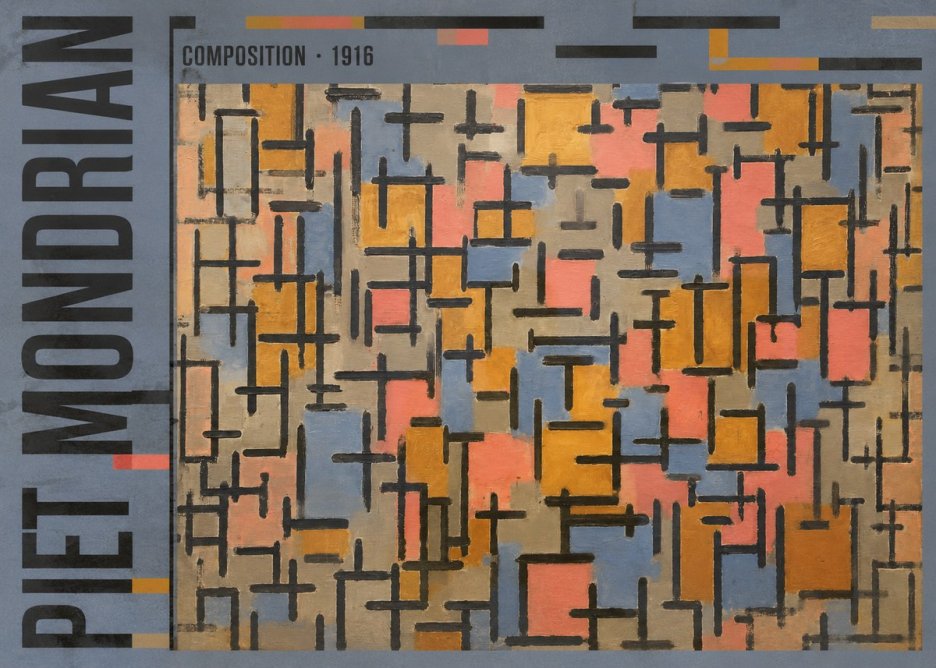 Piet Mondrian Composition No5 - Poszter