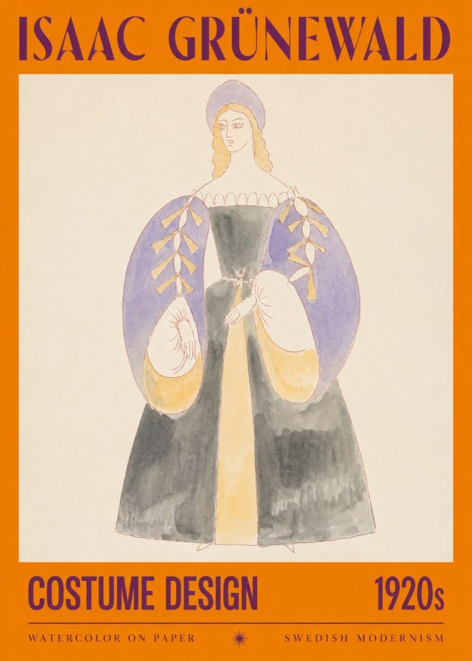 Isaac Grünewald Costume Design XIV No2 - Poszter