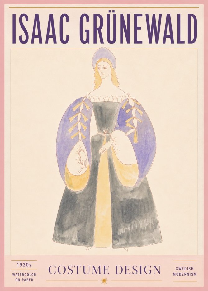 Isaac Grünewald Costume Design XIV No5 - Poszter