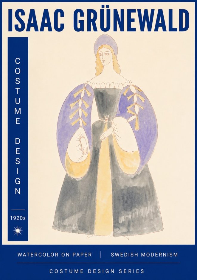 Isaac Grünewald Costume Design XIV No6 - Poszter