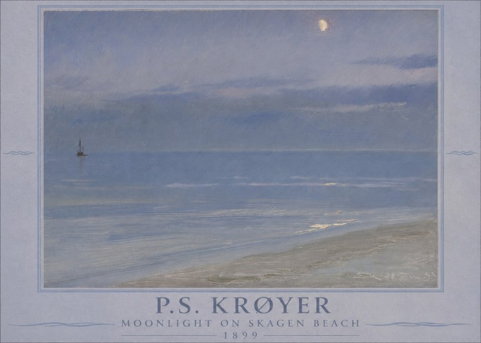 P.S. Krøyer Moonlight on Skagen Beach No1 - Poszter