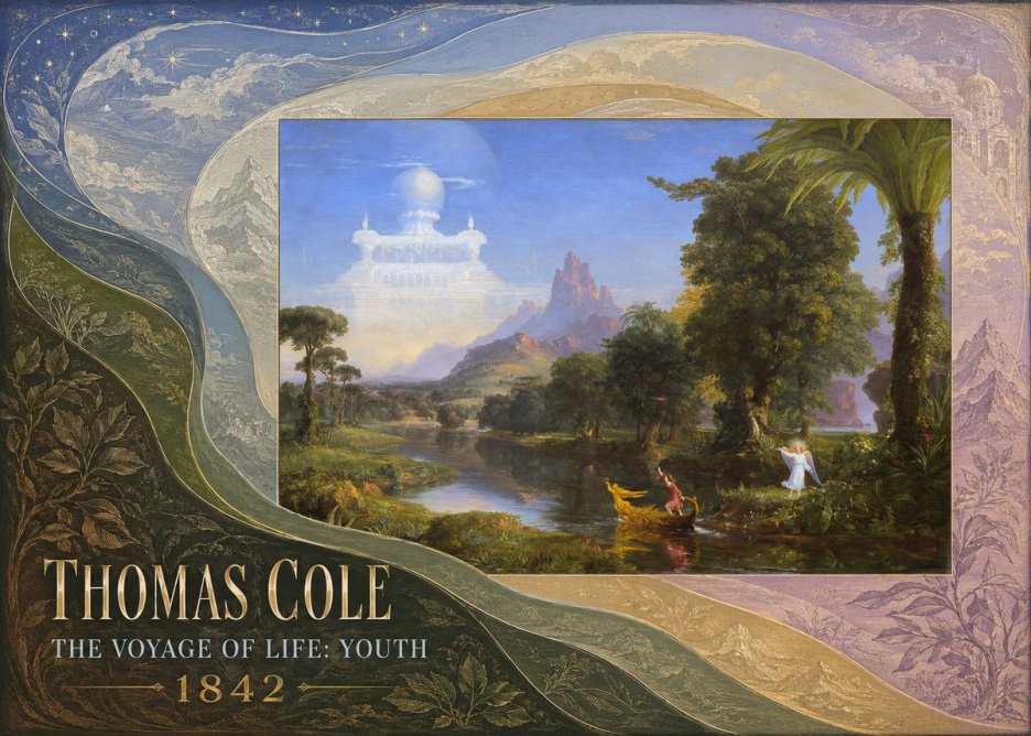 Thomas Cole The Voyage of Life: Youth IV No5 - Poszter