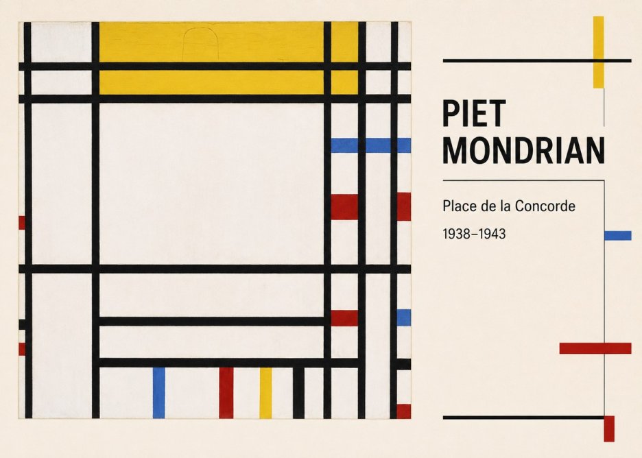 Piet Mondrian Place De La Concorde No2 - Poszter