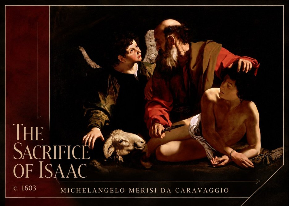 Michelangelo Merisi da Caravaggio The Sacrifice of Isaac III No2 - Poszter