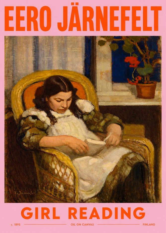 Eero Järnefelt Girl Reading No2 - Poszter