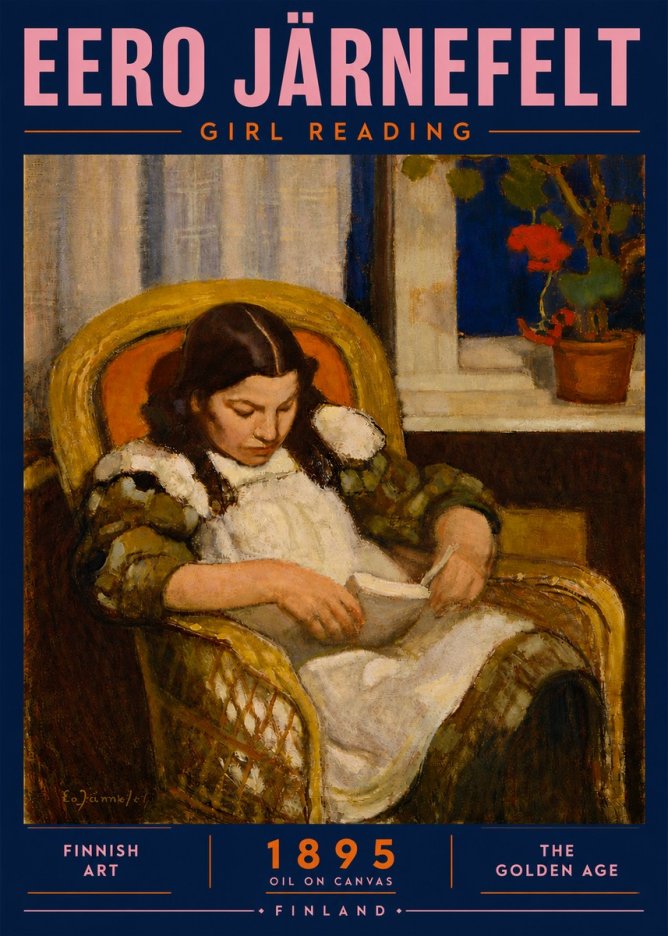 Eero Järnefelt Girl Reading No5 - Poszter