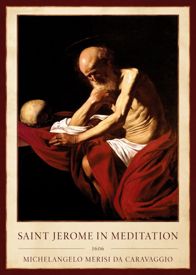Michelangelo Merisi da Caravaggio Saint Jerome in Meditation I No1 - Poszter
