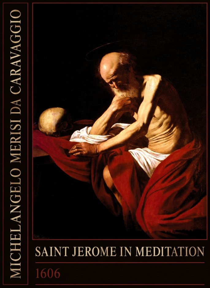 Michelangelo Merisi da Caravaggio Saint Jerome in Meditation I No2 - Poszter
