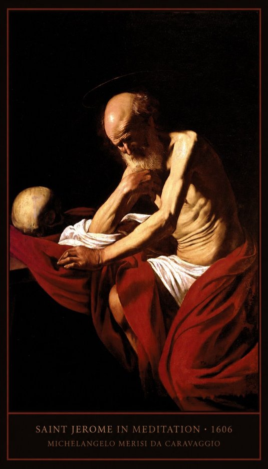 Michelangelo Merisi da Caravaggio Saint Jerome in Meditation I No4 - Poszter