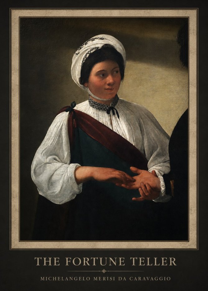 Michelangelo Merisi da Caravaggio The Fortune Teller IV No5 - Poszter