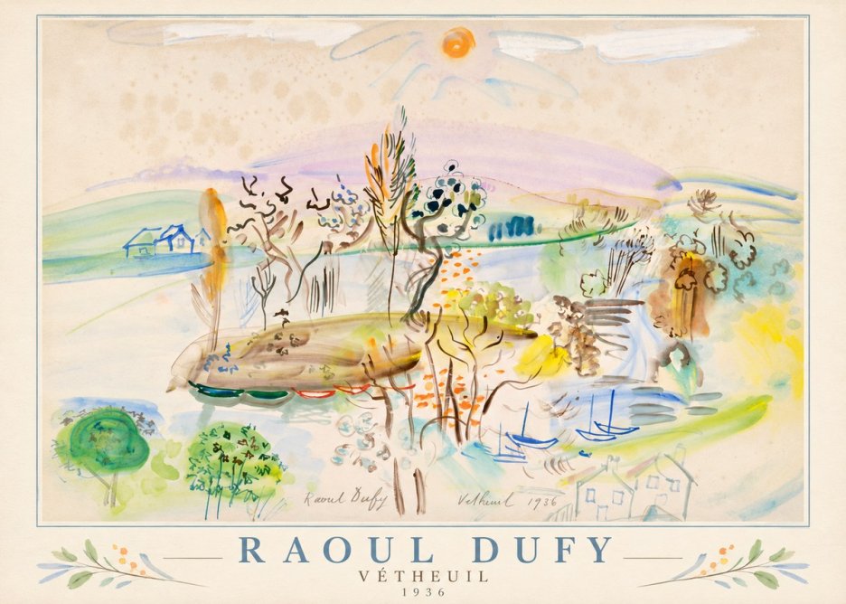 Raoul Dufy Vétheuil No1 - Poszter