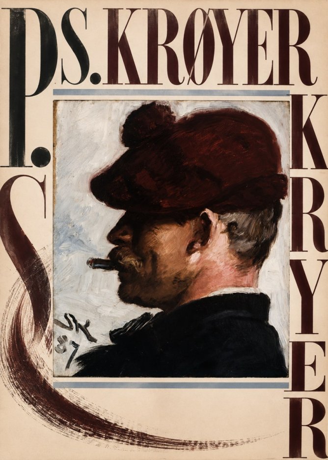 P.S. Krøyer Self-portrait with Cigar II No4 - Poszter