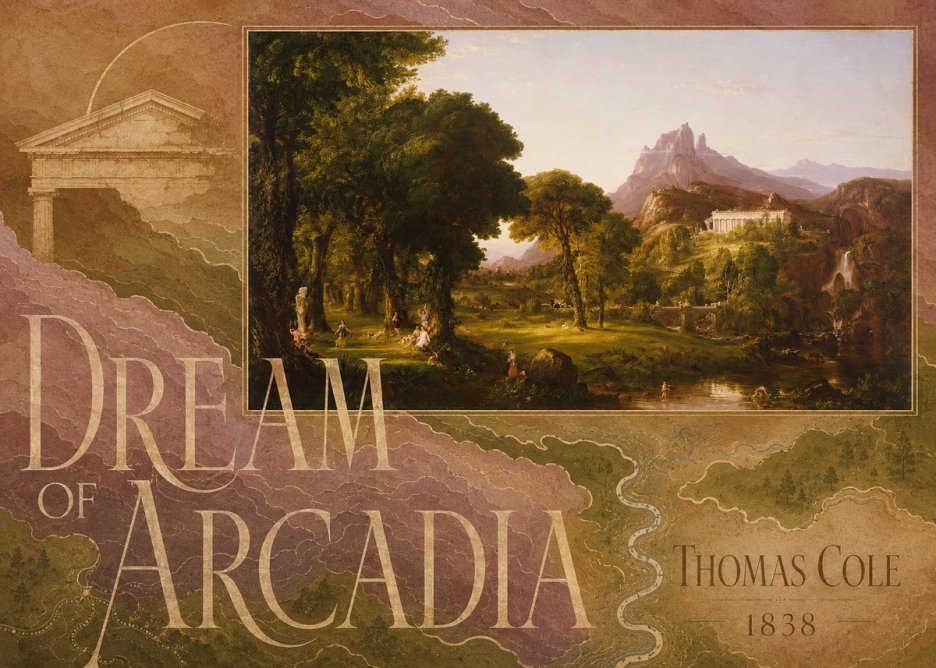 Thomas Cole The Dream of Arcadia No6 - Poszter