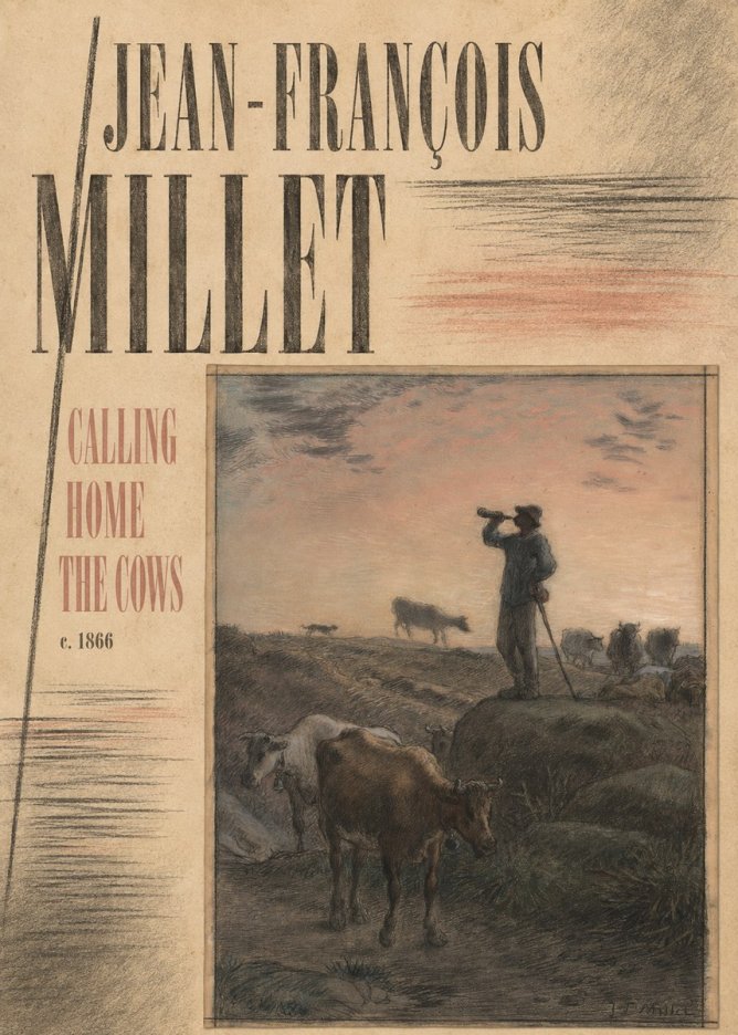 Jean-François Millet Calling Home the Cows No6 - Poszter