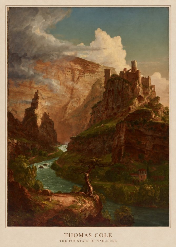 Thomas Cole The Fountain of Vaucluse II No6 - Poszter