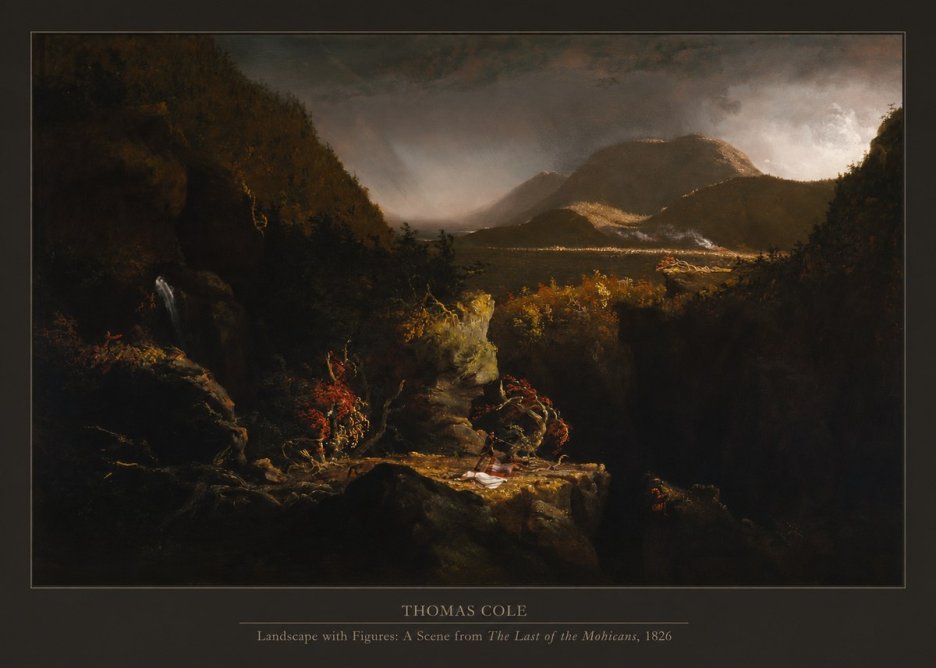 Thomas Cole Landscape with Figures: a Scene from the Last of the Mohicans No4 - Poszter