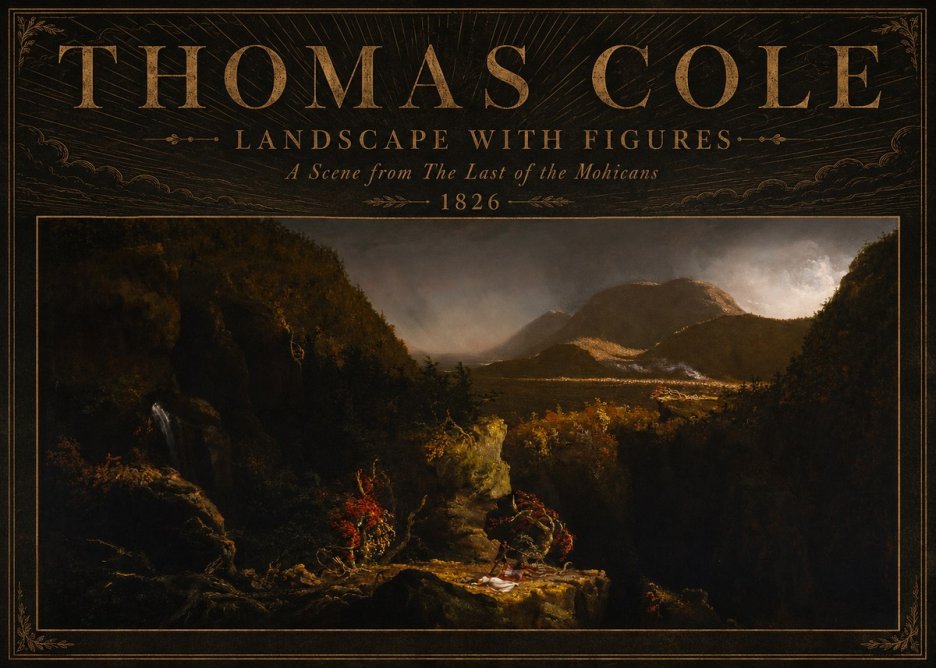 Thomas Cole Landscape with Figures: a Scene from the Last of the Mohicans No5 - Poszter