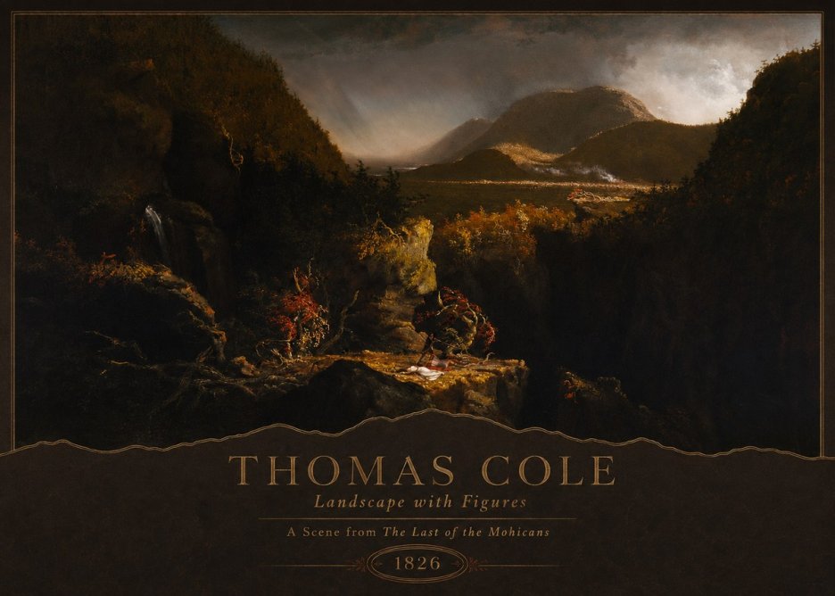 Thomas Cole Landscape with Figures: a Scene from the Last of the Mohicans No6 - Poszter