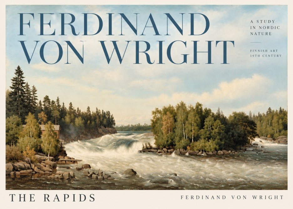 Ferdinand von Wright Rapids in a Finnish River No5 - Poszter