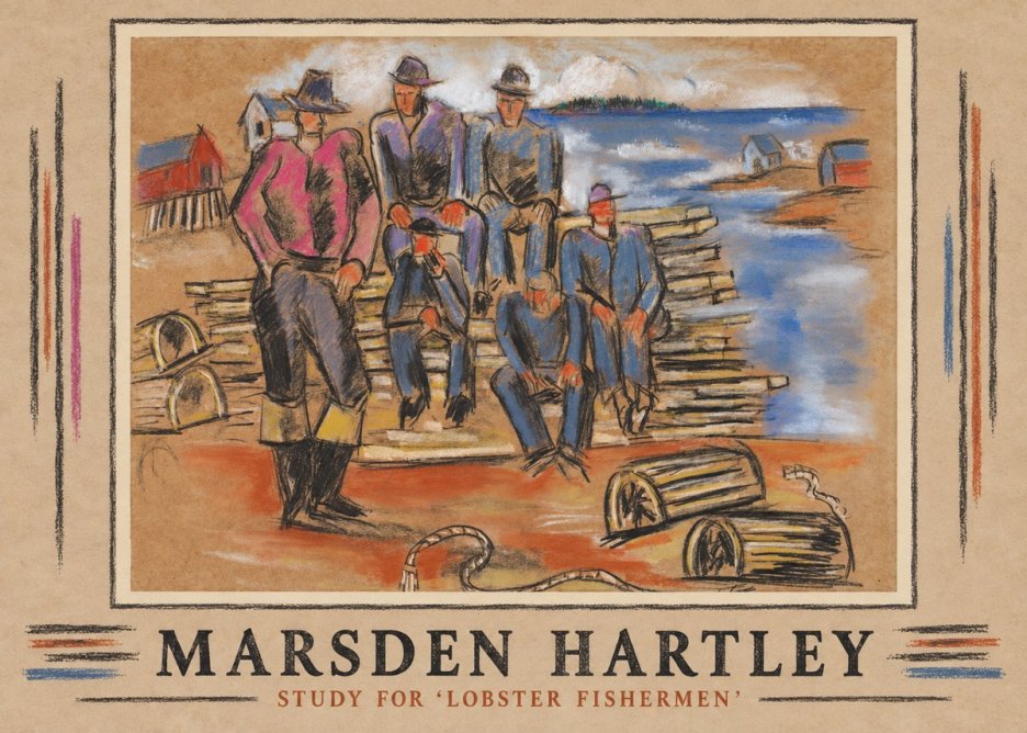 Marsden Hartley Study for 'Lobster Fishermen' No1 - Poszter