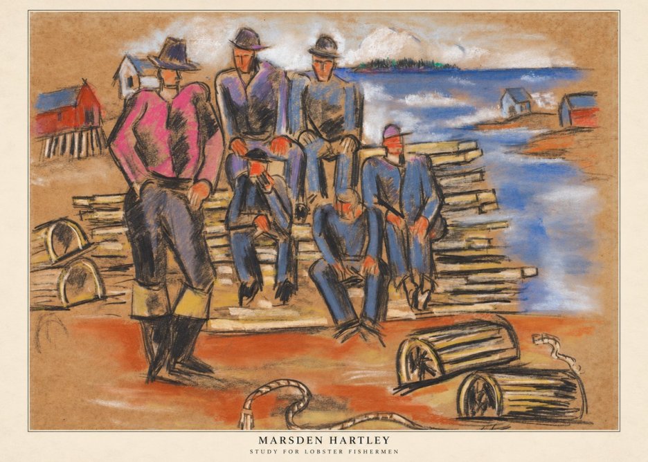 Marsden Hartley Study for 'Lobster Fishermen' No6 - Poszter