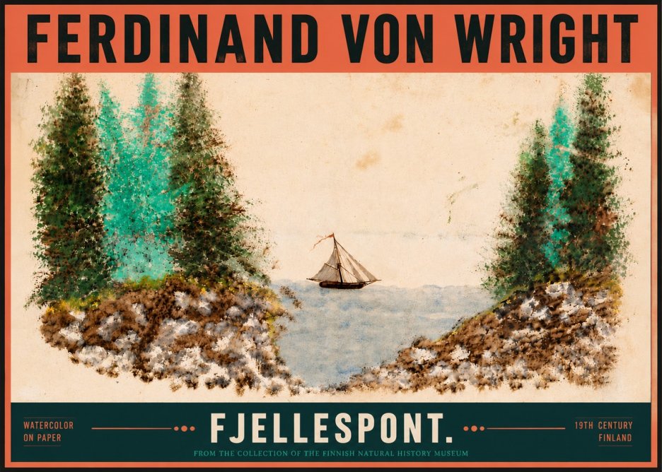 Ferdinand von Wright Fjellespont. No5 - Poszter