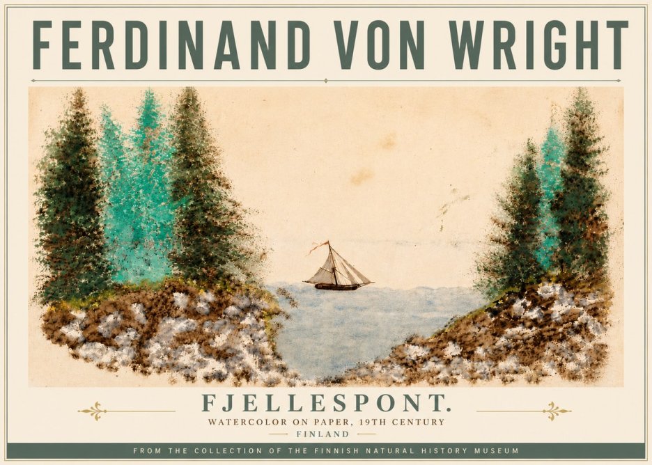 Ferdinand von Wright Fjellespont. No6 - Poszter