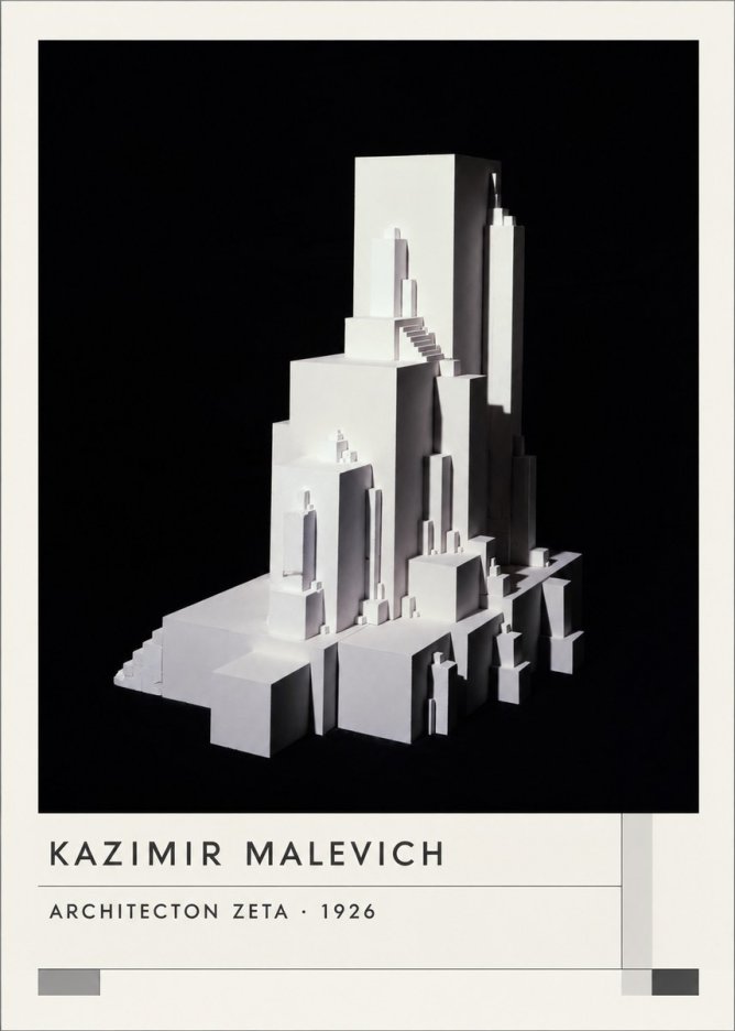 Kazimir Malevich Architecton Zeta No1 - Poszter