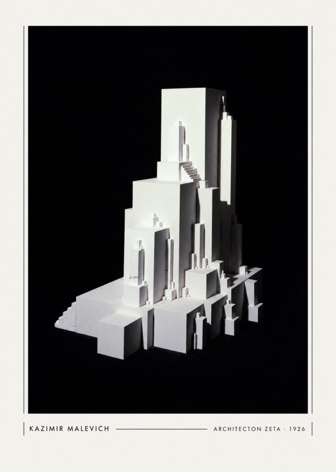 Kazimir Malevich Architecton Zeta No5 - Poszter