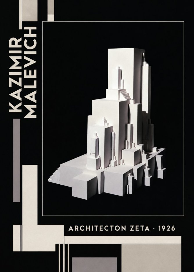 Kazimir Malevich Architecton Zeta No6 - Poszter