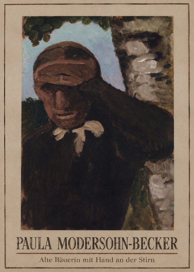 Paula Modersohn-Becker Alte Bäuerin Mit Hand an Der Stirn No1 - Poszter